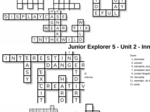 Junior Explorer 5 – Unit 2 – krzyżówki – Przymiotniki/Zawody/Inne słówka