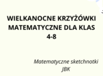 Matematyczne krzyżówki wielkanocne