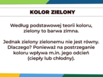 Barwy ciepłe i zimne - prezentacja