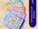5 tematycznych plansz | 4 in a row | I spy...