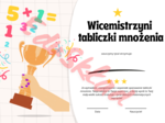 🎉 Zestaw kolorowych dyplomów na Dzień Tabliczki Mnożenia 🎉