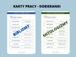 Biblizmy i mitologizmy - karty pracy (dobieranki)