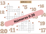 Krzyżówka obrazkowa "Números 0-20" (Liczby od 0 do 20) - z odpowiedziami