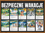 BEZPIECZNE WAKACJE - zestaw 16 plansz edukacyjnych