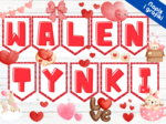 Walentynki - Napis - Girlanda - Dekoracje