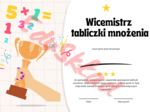 🎉 Zestaw kolorowych dyplomów na Dzień Tabliczki Mnożenia 🎉