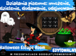 Halloween Escape Room - działania pisemne. EDYTOWALNY w Prezentacjach Google lub PowerPoint