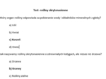 Test- rośliny okrytonasienne