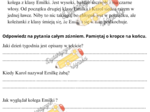 Czytanie ze zrozumieniem. Ćwiczenia w zapisywaniu odpowiedzi całym zdaniem.