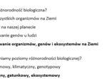 Test- zagrożenia różnorodności biologicznej