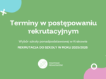Prezentacja- postępowanie rekrutacyjne do szkół ponadpodstawowej w Krakowie