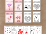 Walentynki - gotowy zestaw materiałów do druku (PDF)
