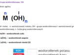 Karta pracy "Wodorotlenki" klasa 7