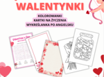 WALENTYNKI, VALENTINE DAY, KOLOROWANKI, WYKREŚLANKI