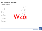 Wzór algebraiczny (A+B)(A-B), rozkład (ułamki) | matematyka, algebra | 26 kolumn