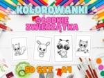 Kolorowanki - Słodkie zwierzątka - 50 szt + pomysły na prace plastyczne