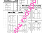 Kwadraty magiczne - liczby całkowite. Klasa 5. Klasa 6