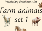 Zestaw kart obrazkowych: FARMS ANIMALS SET 1