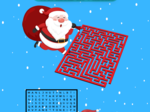 Christmas mazes and wordsearch puzzles