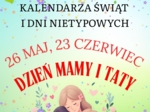 PAKIET MATERIAŁÓW NA MAJ WEDŁUG KALENDARZA ŚWIĄT I DNI NIETYPOWYCH