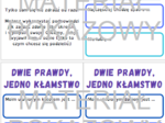 Zabawa integracyjna - dwie prawdy, jedno kłamstwo