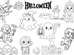 Plakat do kolorowania na Halloween w wersji XXL| 16 stron A4| Świetna zabawa gwarantowana!