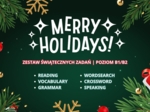 Christmas A2 B1+  Kompletny zestaw świątecznych materiałów (reading, vocabulary, grammar, dialogi, krzyżówka, wykreślanka + answer key)