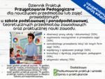 GOTOWY DZIENNIK PRAKTYK Przygotowanie Pedagogiczne dla nauczycieli przedmiotów lub zajęć prowadzonych w szkole podstawowej i ponadpodstawowej, teoretycznych przedmiotów zawodowych oraz praktycznej nauki zawodu łączny wymiar praktyk wynosi 150 godzin.