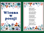WIOSNA W POEZJI – biblioteka – świetlica – WIERSZE – GAZETKA – wersja 2