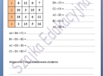 Zakodowane działania - matematyczna karta pracy