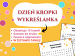 Wykreślanka „Dzień Kropki” 🔴✨ – kreatywność, wyobraźnia, odwaga, sztuka – klasy 1–6, świetlica, godzina wychowawcza