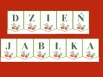 DZIEŃ JABŁKA – girlanda – napis – gazetka – szkoła – wersja 1