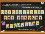 MATEMATYCZNA GIRLANDA – dekoracja na NOWY ROK SZKOLNY!, 48 stron!
