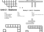 Brainy 4 – Unit 2 – krzyżówki – Adjectives describing people/Countries/Stationery/Useful!_In the playground