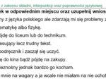 Zadania z zakresu interpunkcji, składni oraz poprawności językowej