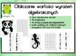 Kodowanka- wartości wyrażeń algebraicznych