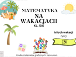 "Matematyka na wakacjach 5/6"