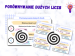Porównywanie dużych liczb – plakat + wklejki