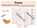 Chemiczna rozsypanka, dopasowywanka - KWASY - 24 przykłady