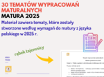 ✍️📚 WYPRACOWANIE MATURALNE - aż 30 tematów! #MATURAZJĘZYKAPOLSKIEGO2025
