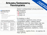 ARKUSZ SAMOOCENY NAUCZYCIELA przedszkole, klasy 1–3, klasy 4–6.