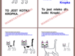 DZIEŃ KOTA. Proste zdania do czytania. Proste rysowanki. PDF do samodzielnego wydruku.
