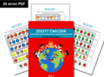 ZESZYT ĆWICZEŃ - WYTNIJ I WKLEJ WZÓR.20 STRON ĆWICZEŃ DLA PRZEDSZKOLAKÓW I PIERWSZOKLASISTÓW