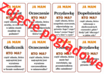 Gra dydaktyczna - Ja mam, kto ma? - Części zdania.