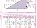 Twierdzenie Pitagorasa - notatka + kwadraty liczb natulanych