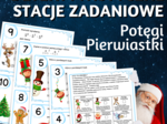 DETEKTYWISTYCZNE STACJE ZADANIOWE – potęgi, pierwiastki, klasa 7, 8, Boże Narodzenie, Święta, Mikołajki, Adwent, ferie, zima, powrót do szkoły, zagadki, łamigłówki,