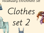 Zestaw kart obrazkowych: CLOTHES SET 2