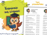 Kamienie na szaniec. Test prawda/fałsz. Kartkówka z treści lektury. Lektura obowiązkowa