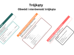 🌟 KARTY PRACY: TRÓJKĄTY – OBWODY + NIERÓWNOŚĆ TRÓJĄTA - 8 stron