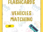 Vehicles (pojazdy) - karty obrazkowe, dopasowywanie